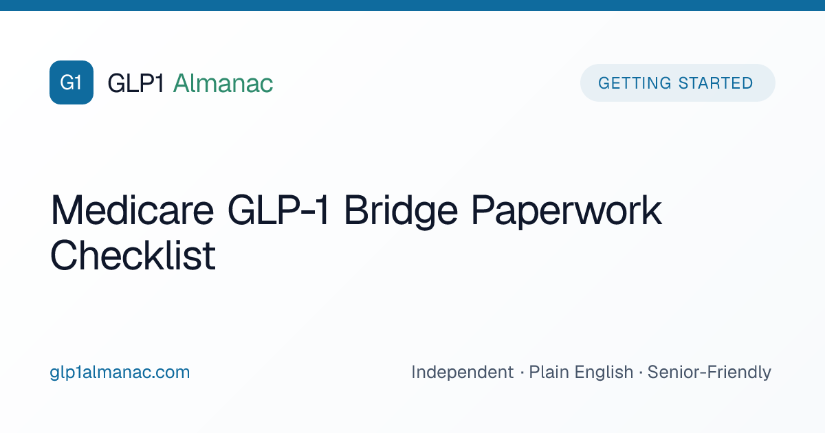 Medicare GLP-1 Bridge Paperwork Checklist | GLP1 Almanac
